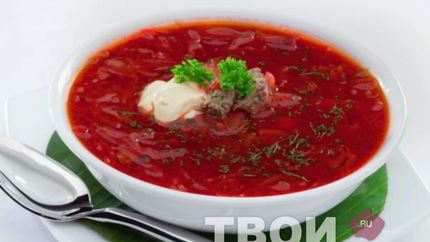 Классический борщ на говяжьей грудинке