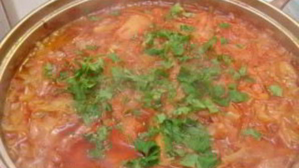 красный борщ постный