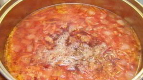 красный борщ постный