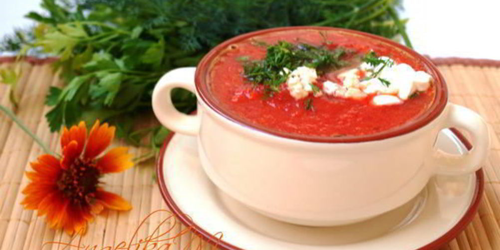 Рецепт крема-борща из свеклы и яблок