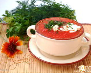 Крем-борщ из свеклы и яблок