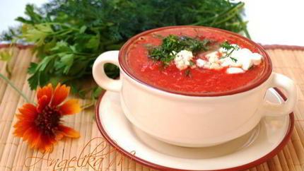 Крем-борщ из свеклы и яблок