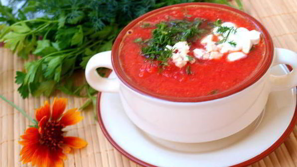 крем-борщ из свеклы и яблок