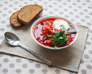 Легкий борщ с курицей