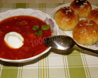 Настоящий украинский борщ с пампушками