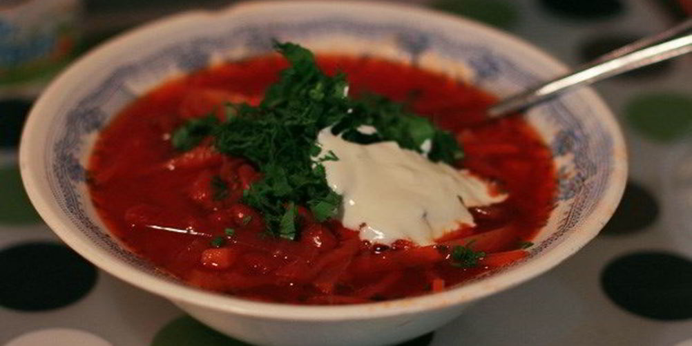 Рецепт постного борща со свеклой и фасолью