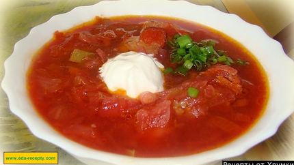 Простой и вкусный мясной борщ из говядины