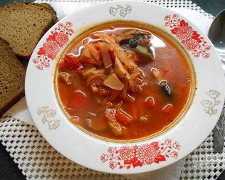 Вегетарианский борщ в мультиварке