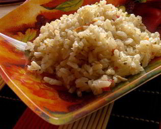 Бурый рис на курином бульоне