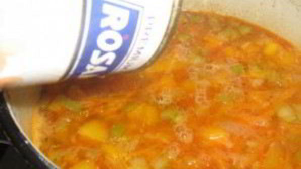 фасолевый суп на курином бульоне