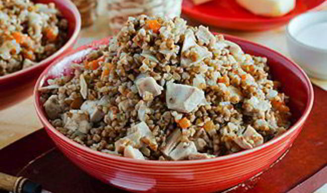 Гречневая каша на курином бульоне в мультиварке