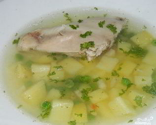 Картофельный суп на мясном бульоне