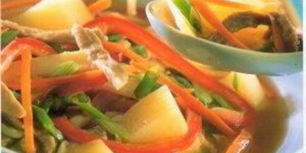 Рецепт китайского бульона с картофелем и свининой