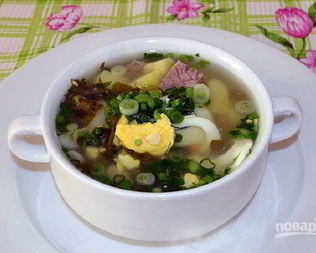 Щавелевый суп на мясном бульоне