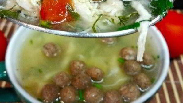 суп на курином бульоне