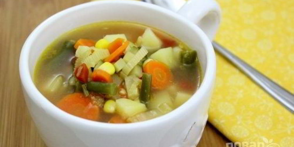 Рецепт супа на овощном бульоне