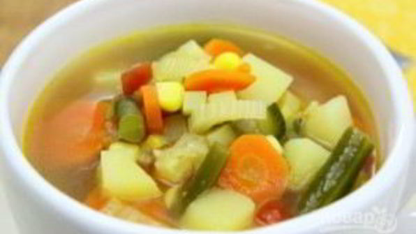 суп на овощном бульоне
