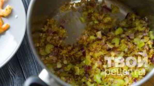 тыквенный суп с бульоном и крупами