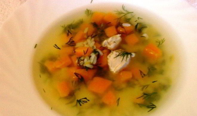 Диетический суп из куриной грудки