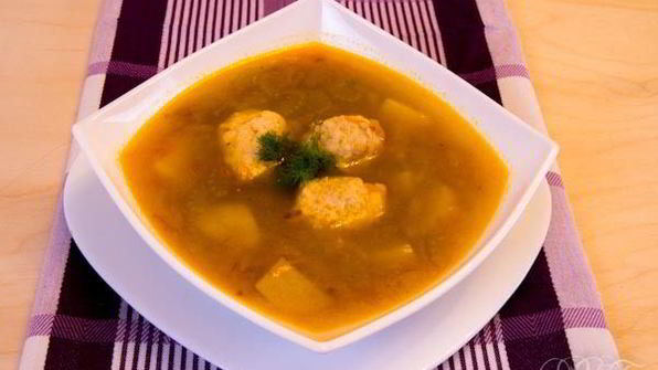 домашний гречневый суп с фрикадельками