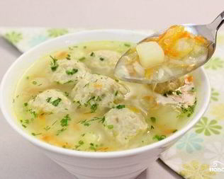 Домашний суп с фрикадельками