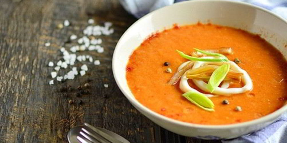 Рецепт гаспачо с кальмаром