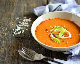 Гаспачо с кальмаром