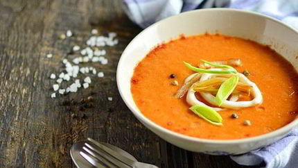 Гаспачо с кальмаром