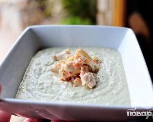 Гаспачо с крабовым салатом