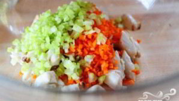 гаспачо с крабовым салатом