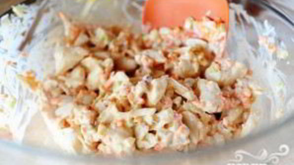 гаспачо с крабовым салатом