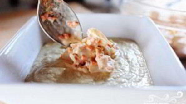 гаспачо с крабовым салатом