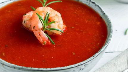 Гаспачо с креветками