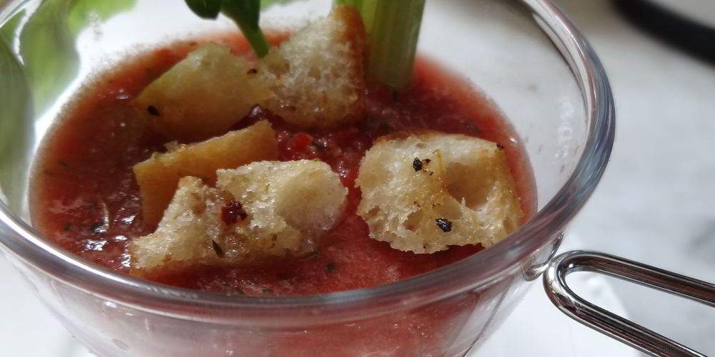 Рецепт гаспачо с сухариками