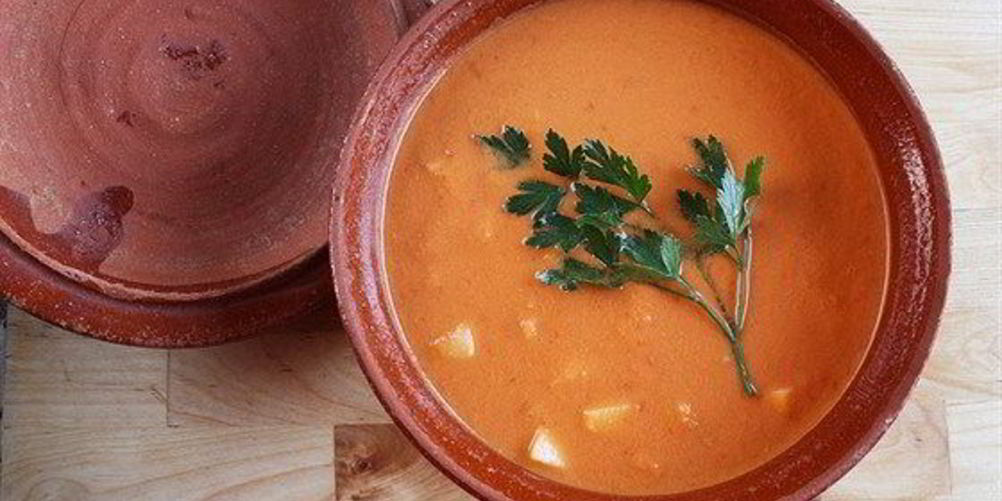 Рецепт гаспачо с томатами и персиками