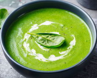 Гаспачо со шпинатом