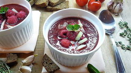 Вишнево-малиновый гаспачо