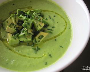 Зеленый гаспачо для сыроедов