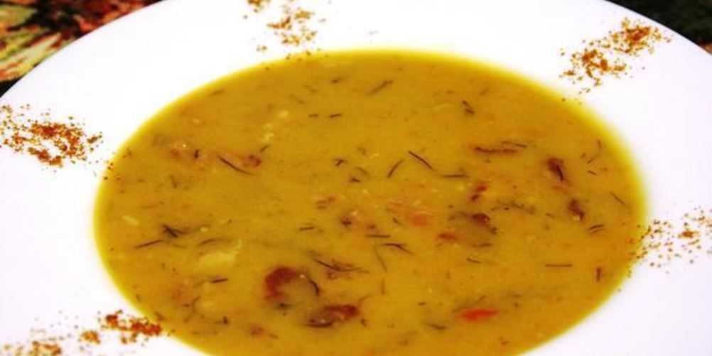 Рецепт горохового крема-супа на копченных ребрышках