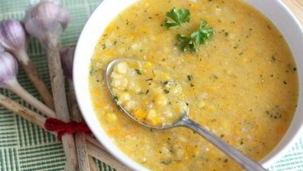 Гороховый суп на говяжьем бульоне