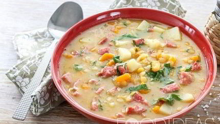 Гороховый суп с колбасой