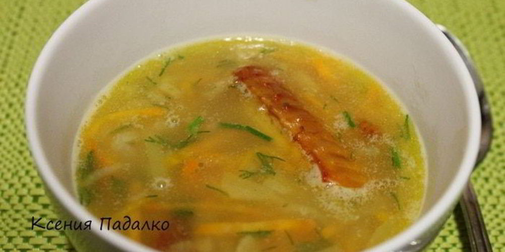 Рецепт горохового супа с копчеными крылышками