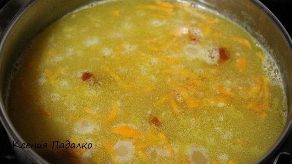 гороховый суп с копчеными крылышками