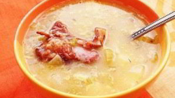гороховый суп с копчеными ребрами