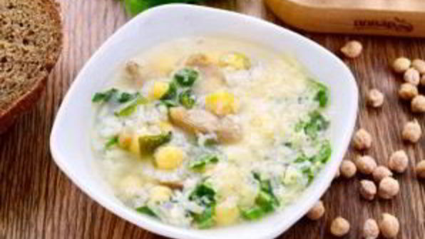 суп из шпината и бараньего гороха