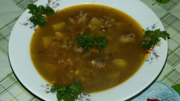 гречневый суп с печенью