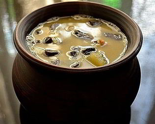 Грибной суп с пшеном и яйцами Маша