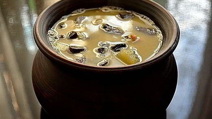 Грибной суп с пшеном и яйцами Маша