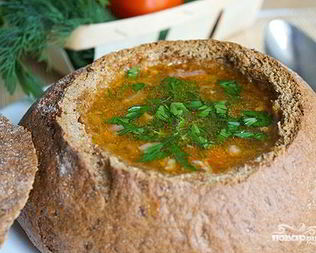 Ирландский суп в хлебе