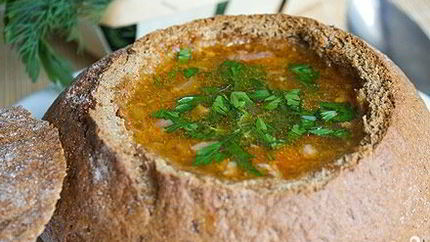 Ирландский суп в хлебе